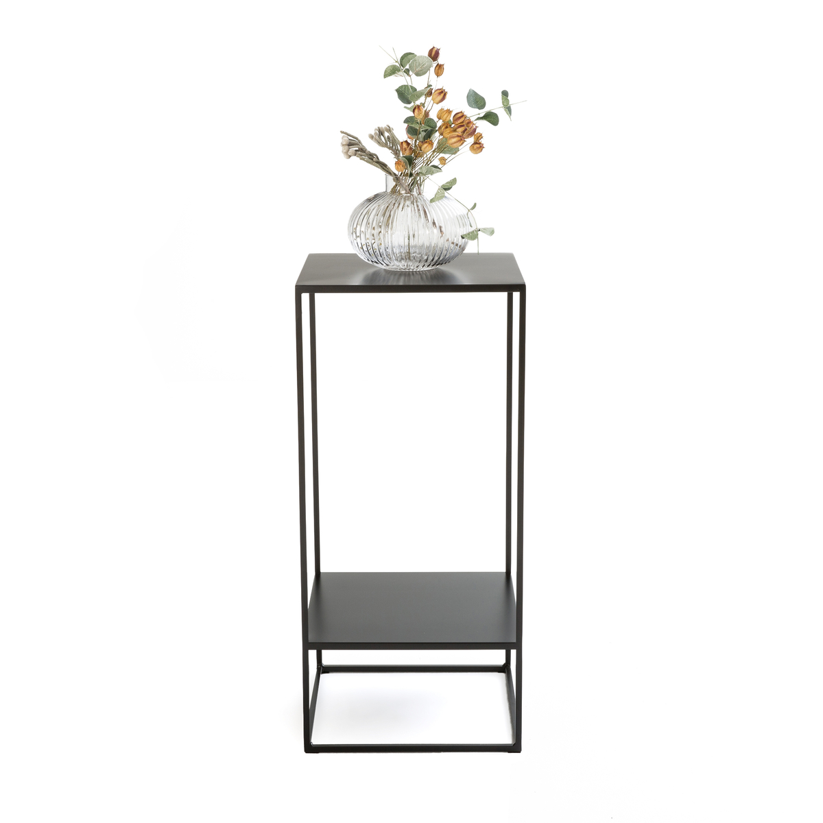 Product photograph of Hiba Two Tier Side Pedestal Table In Metal from La Redoute UK