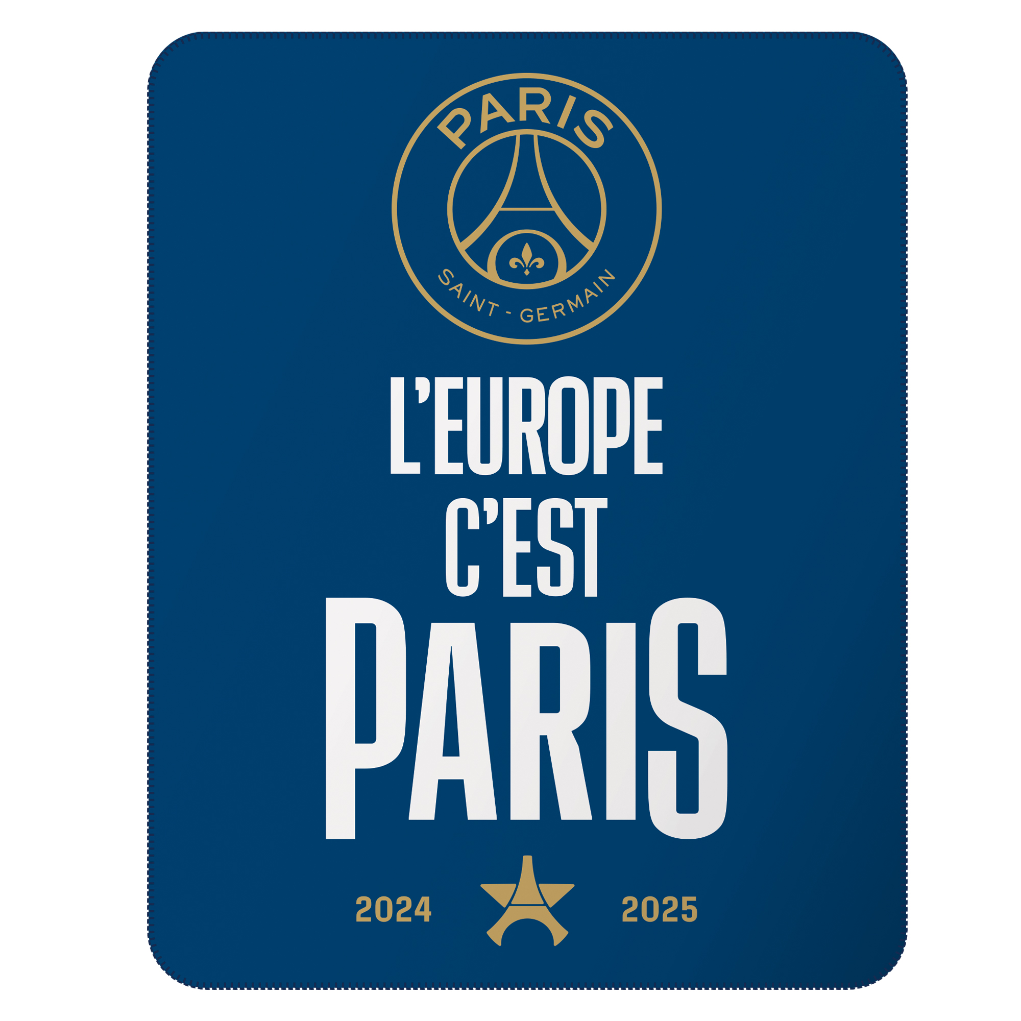 Plaid polaire imprimé, Paris Saint Germain BRILLE, PSG
