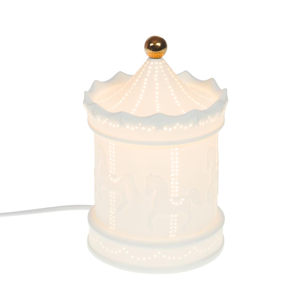Lampe Carrousel he en porcelaine 21 cm, AMADEUS