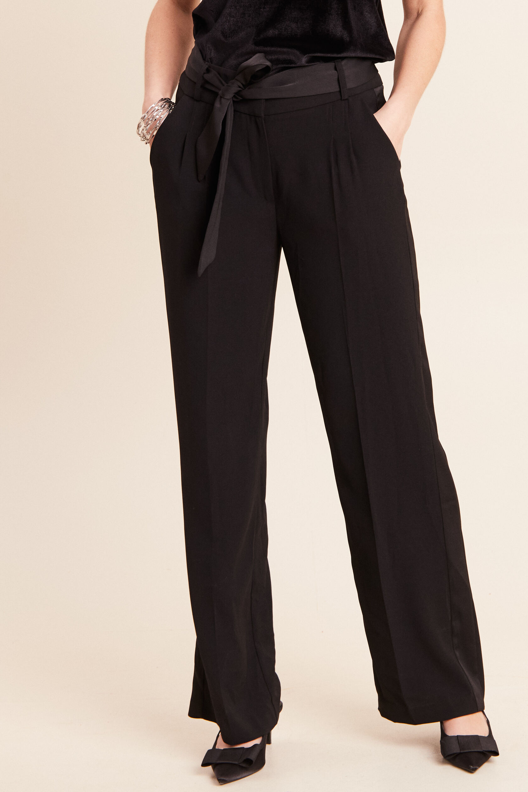 Pantalon satiné coupe droite, BREAL