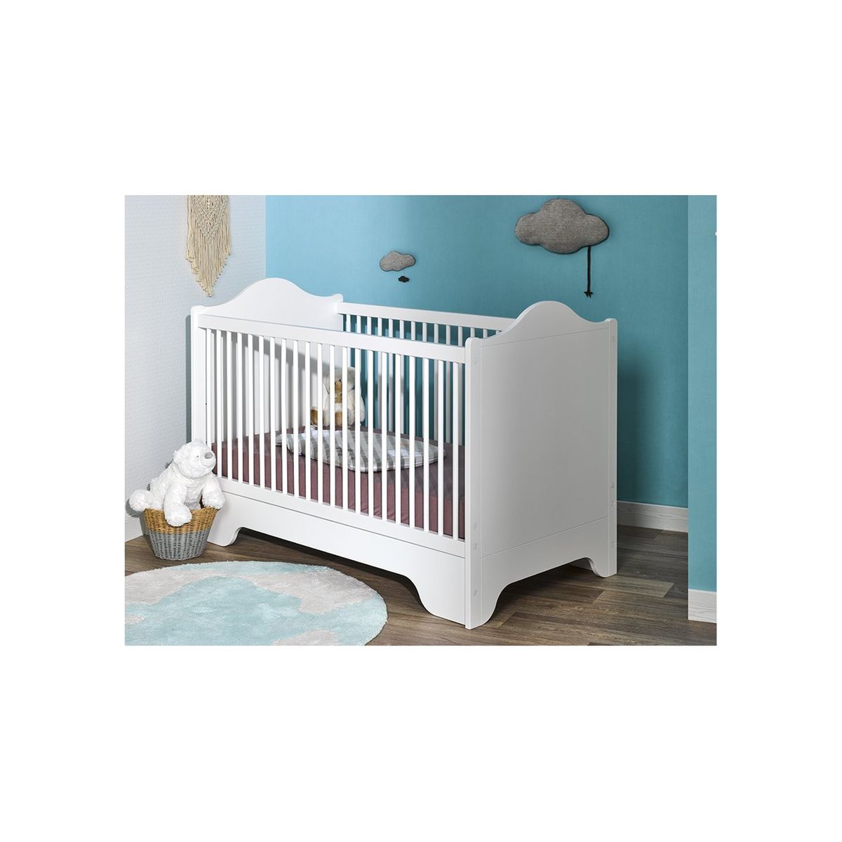 Lit Bebe Occitane Blanc Convertible 70 X 140 Cm Blanc Bebe Provence La Redoute