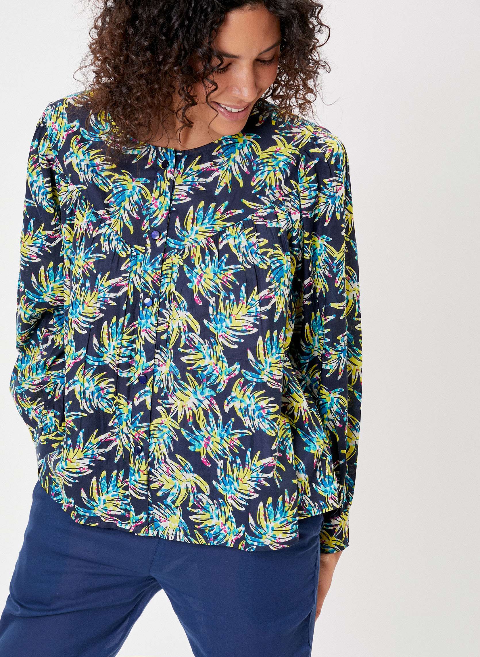 Blouse imprimée ample coton bio SVANA, LA FIANCÉE