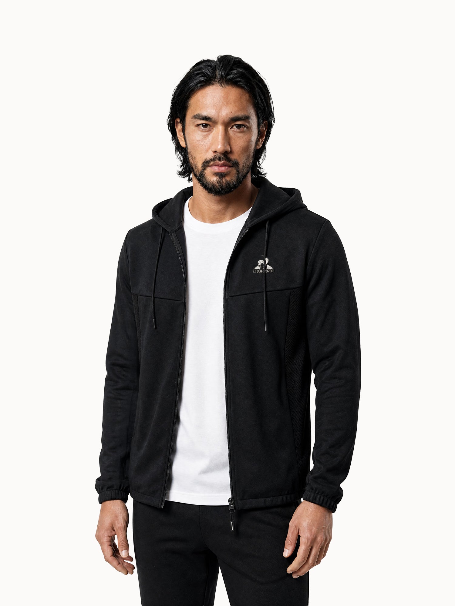 Sweat zippé à capuche Coq d'Argent, LE COQ SPORTIF