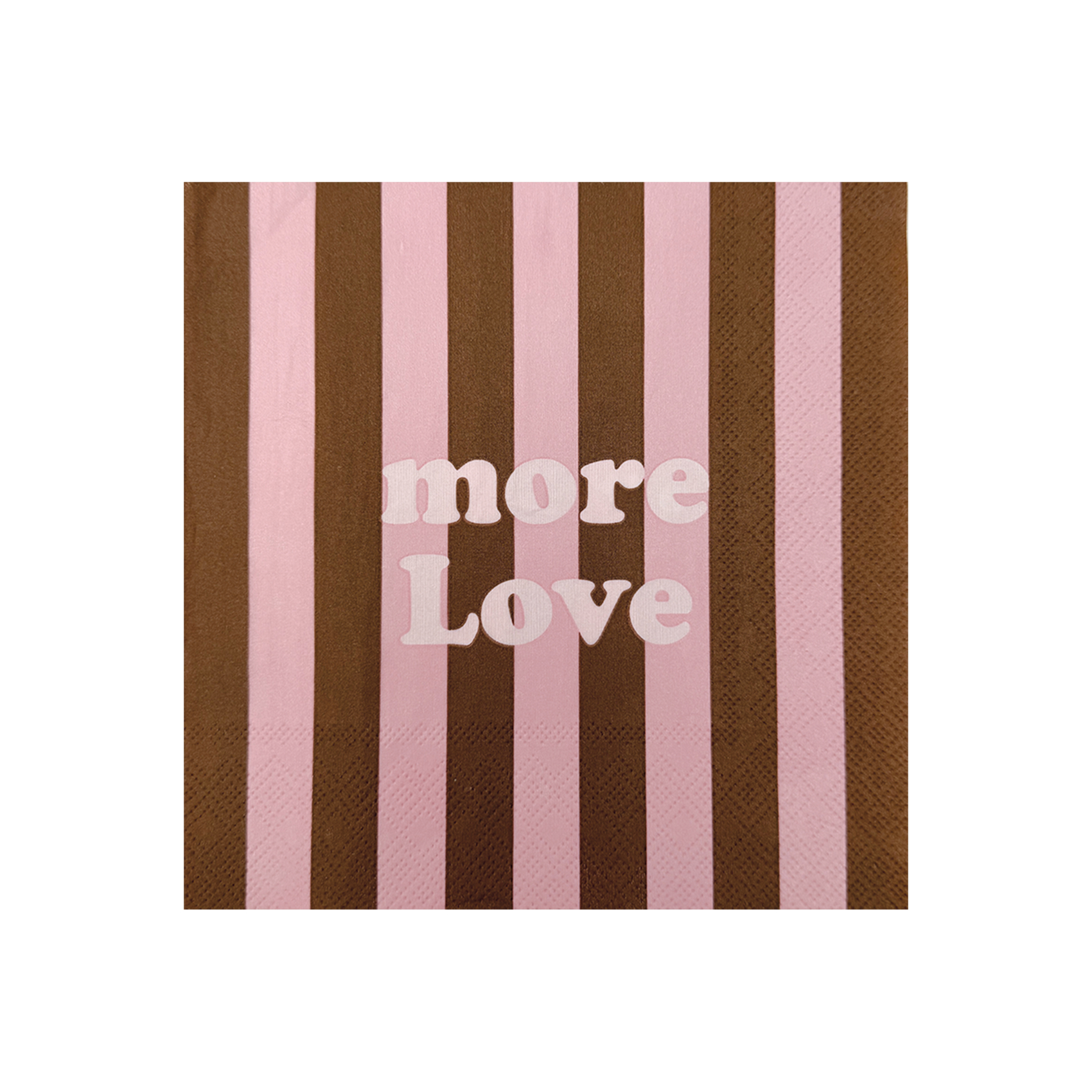 Lot de 20 serviettes en papier MORE LOVE rayées, OPJET