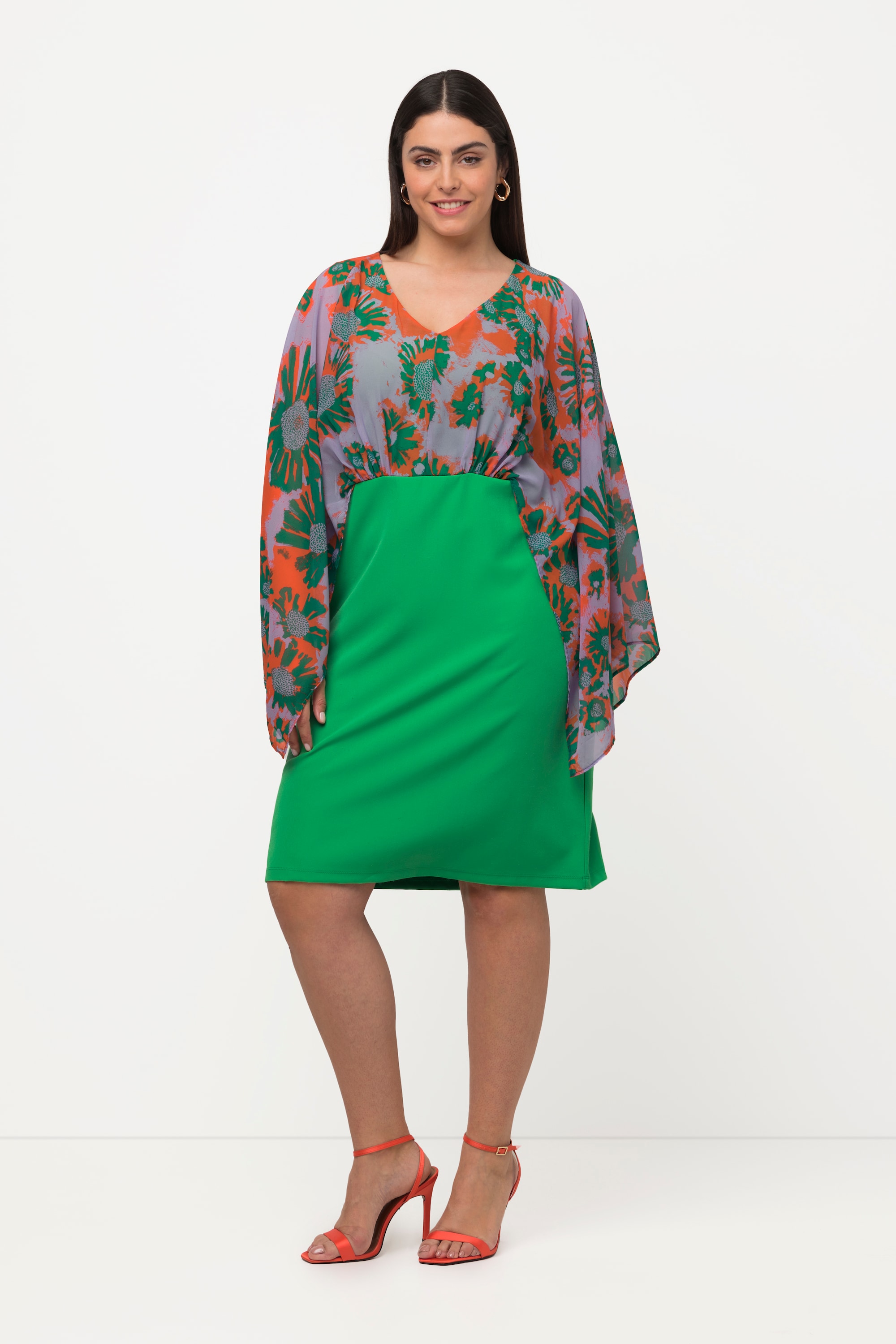 Robe midi avec buste en mousseline, ULLA POPKEN