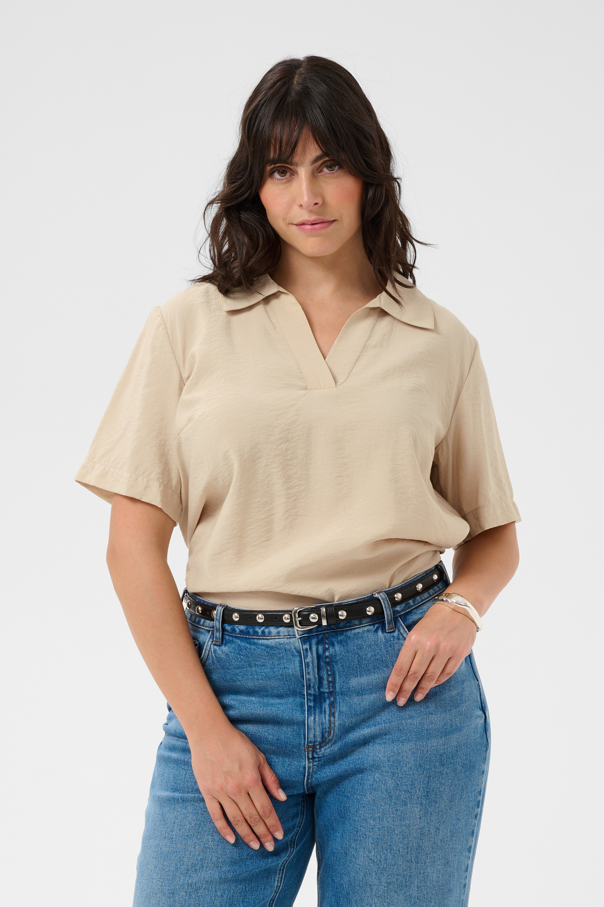 Blouse à manches courtes, KAFFE CURVE