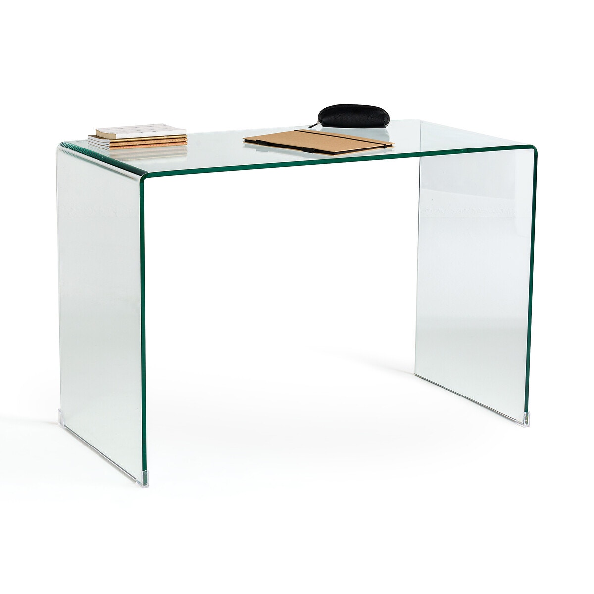 Table console en verre transparent Burano par