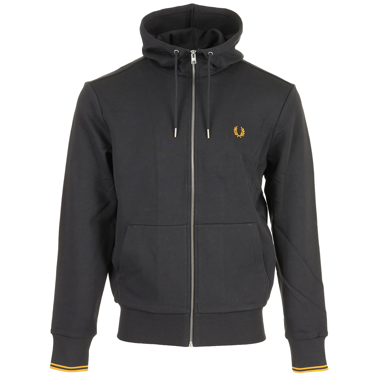 HOODED ZIP THROUGH SWEATSHIRT, FRED PERRY