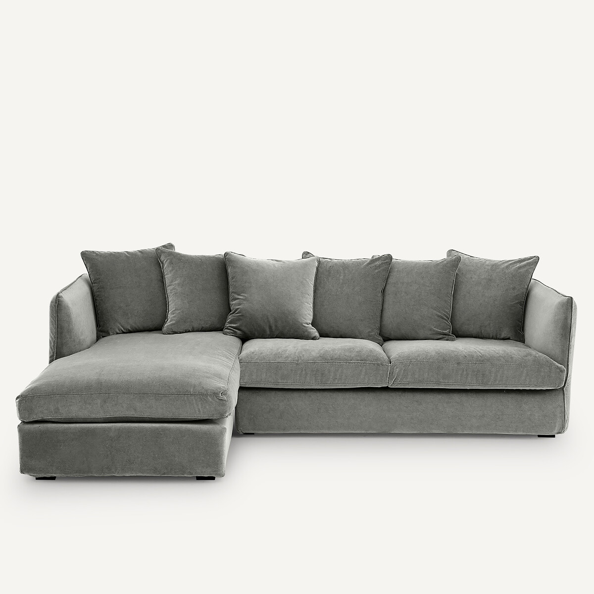 Canapé d'angle velours stonewashed, Neo Chiquito