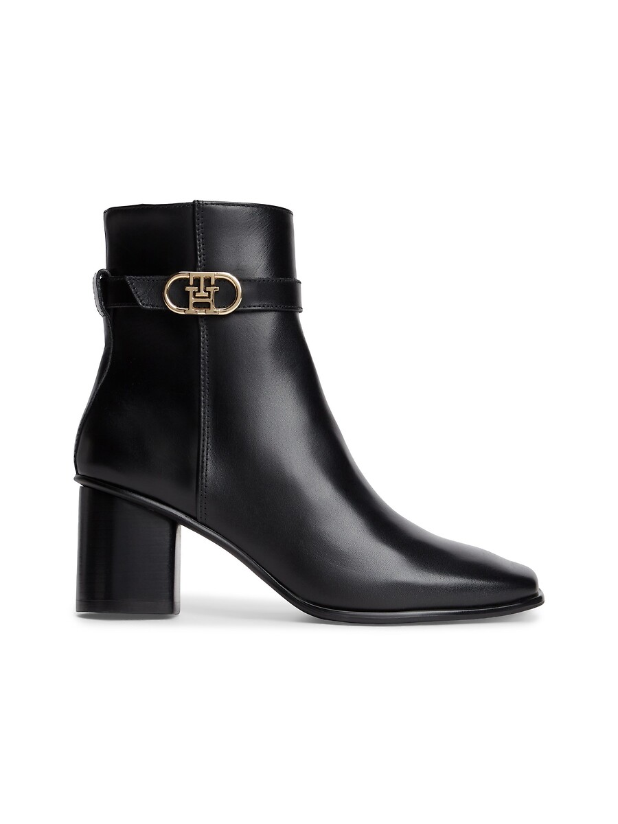 Tommy Hilfiger Botines de piel con tacón grueso — photo 2