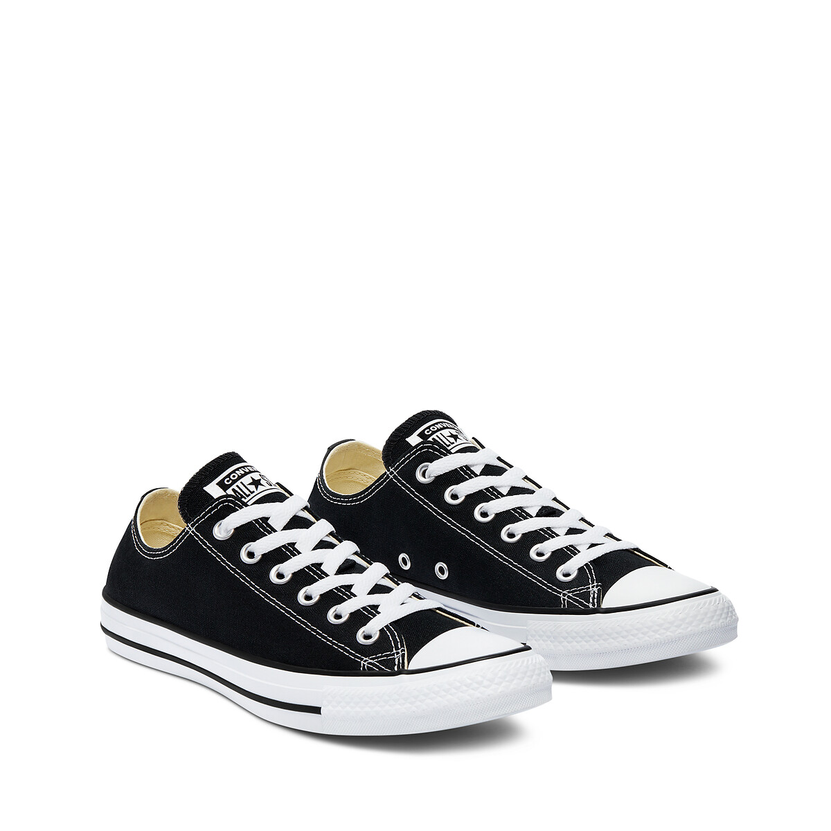 Black all star peached canvas ox trainers online