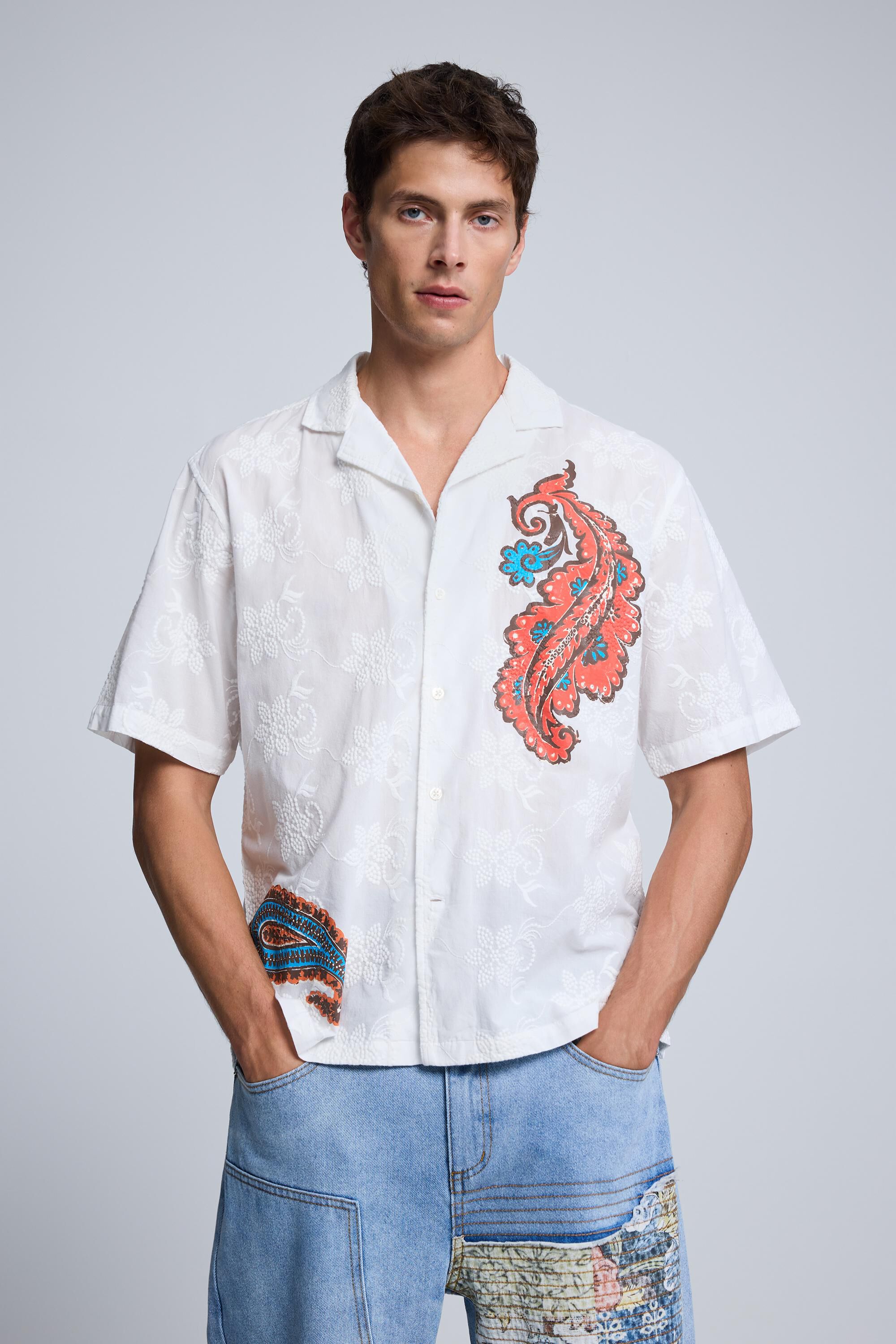 Chemise à manches courtes imprimée, DESIGUAL