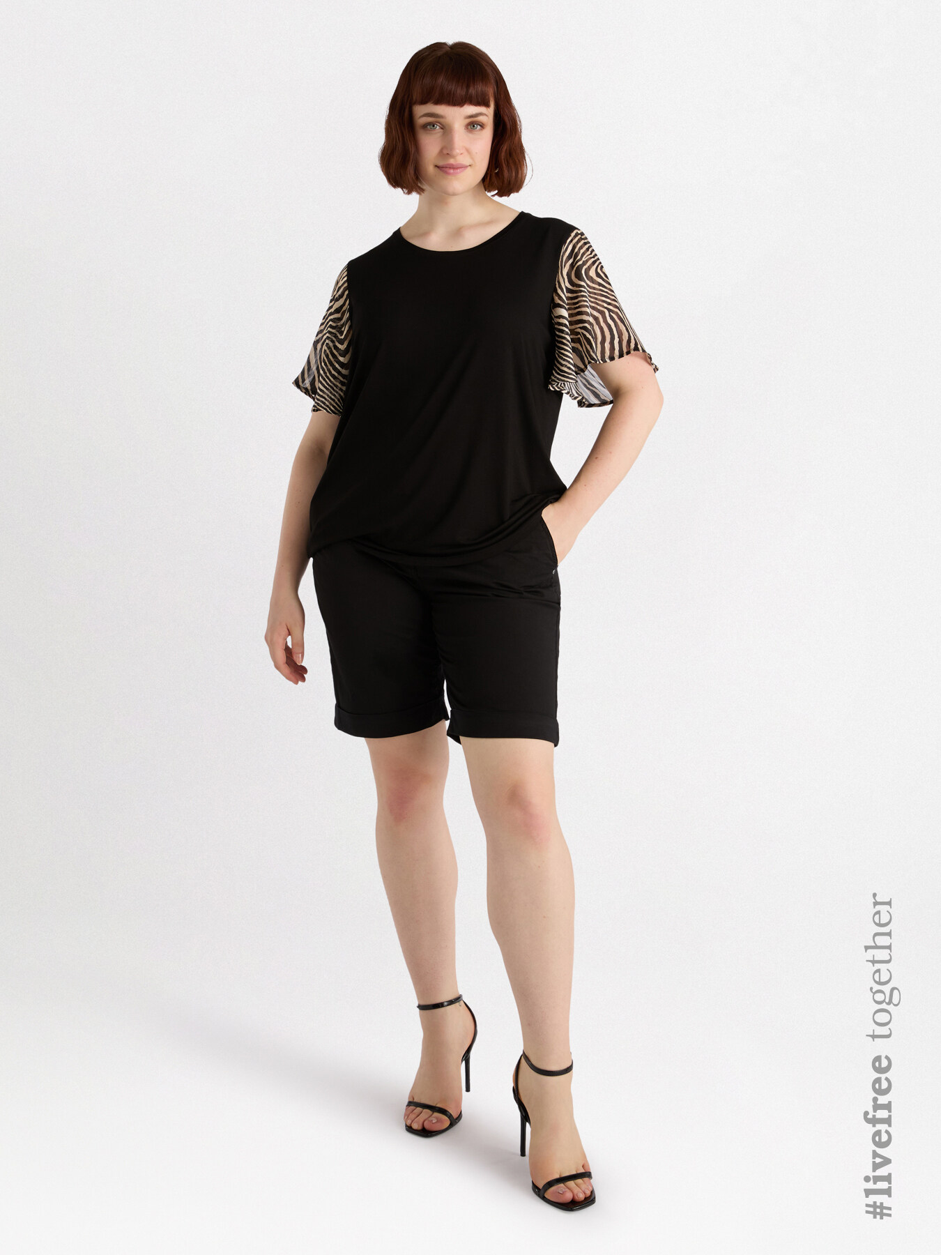 Short en coton extensible, FIORELLA RUBINO