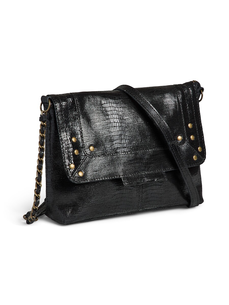 Petit sac à main en cuir, effet serpent, Felizia, PIECES