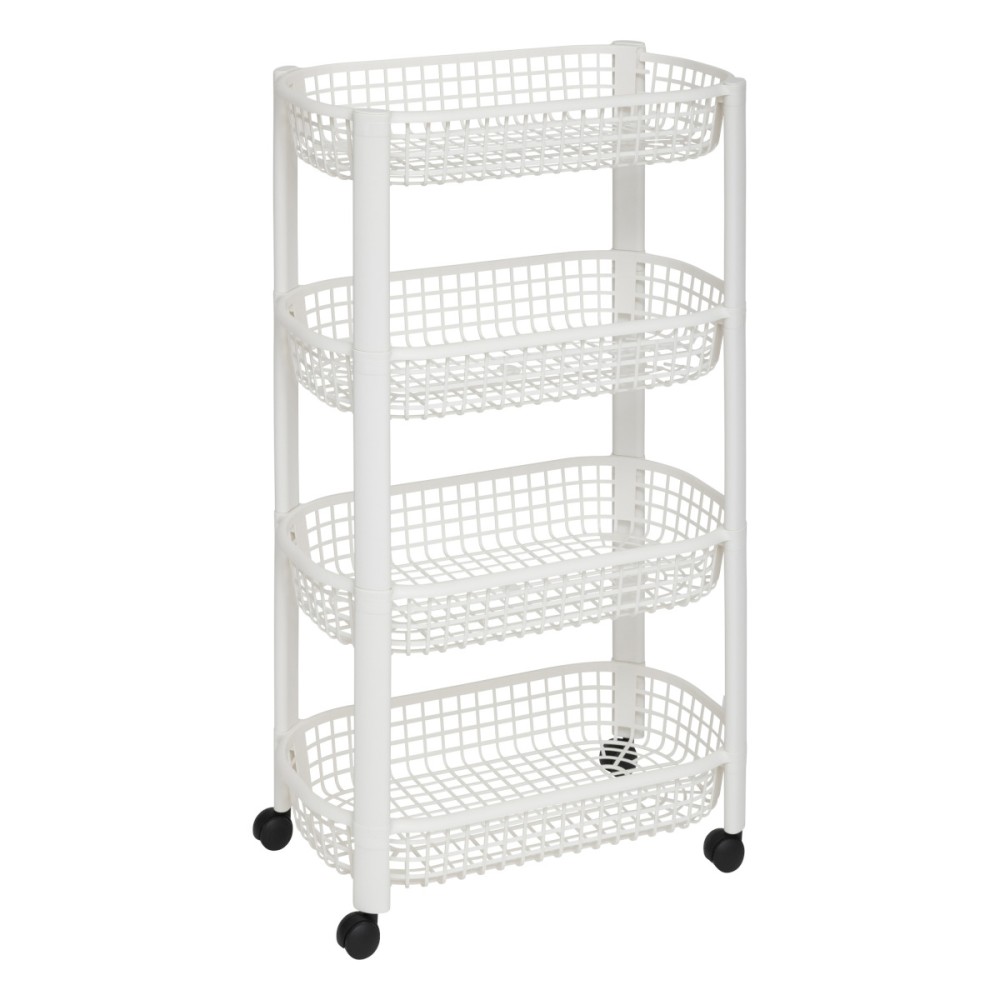 Resserre avec paniers 4 niveaux blanc, ATMOSPHERA