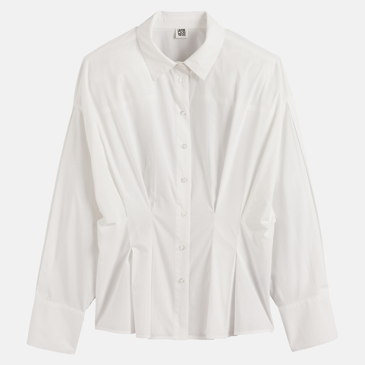 Chemise manches longues cintrée avec plis, LA REDOUTE COLLECTIONS
