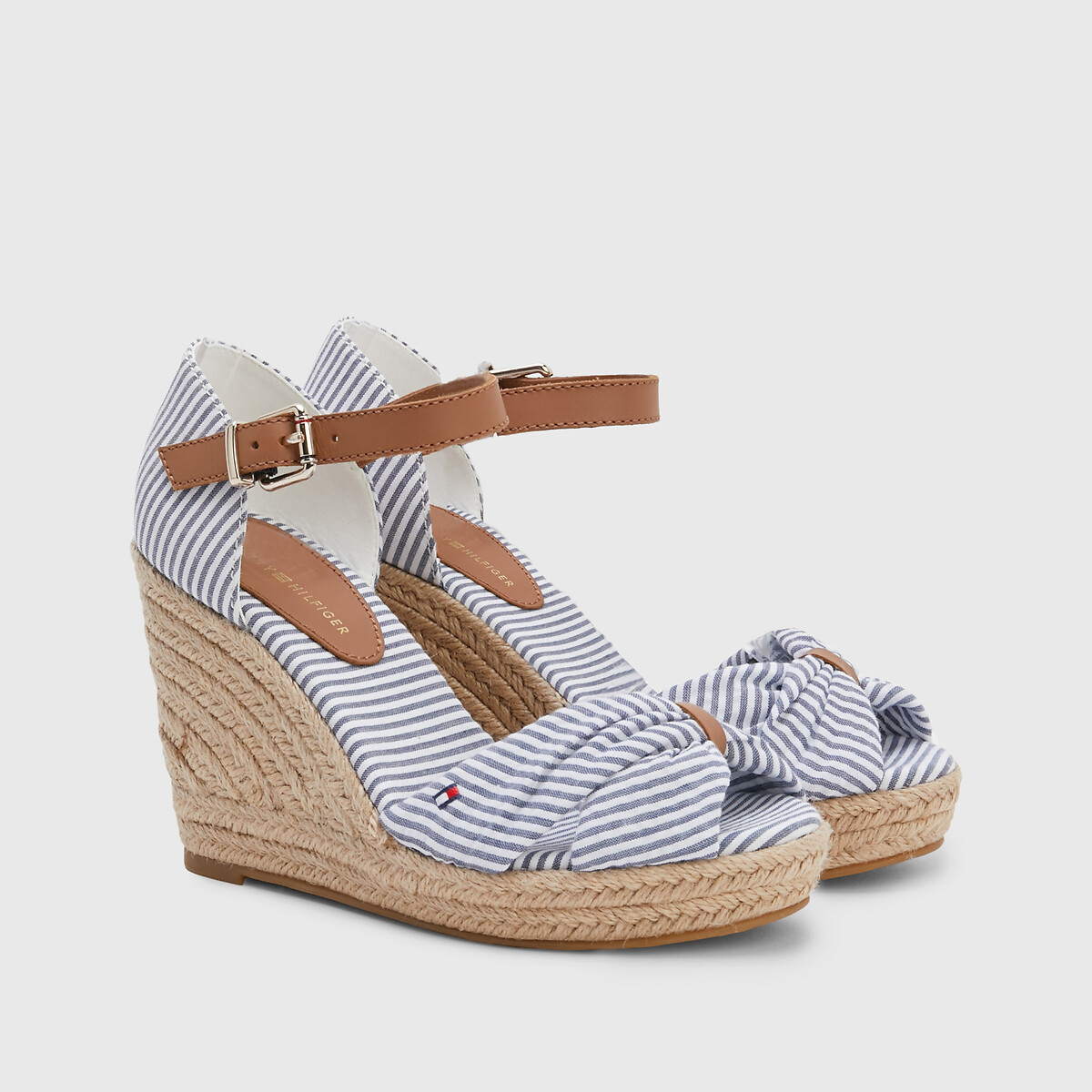 Striped espadrilles store wedge