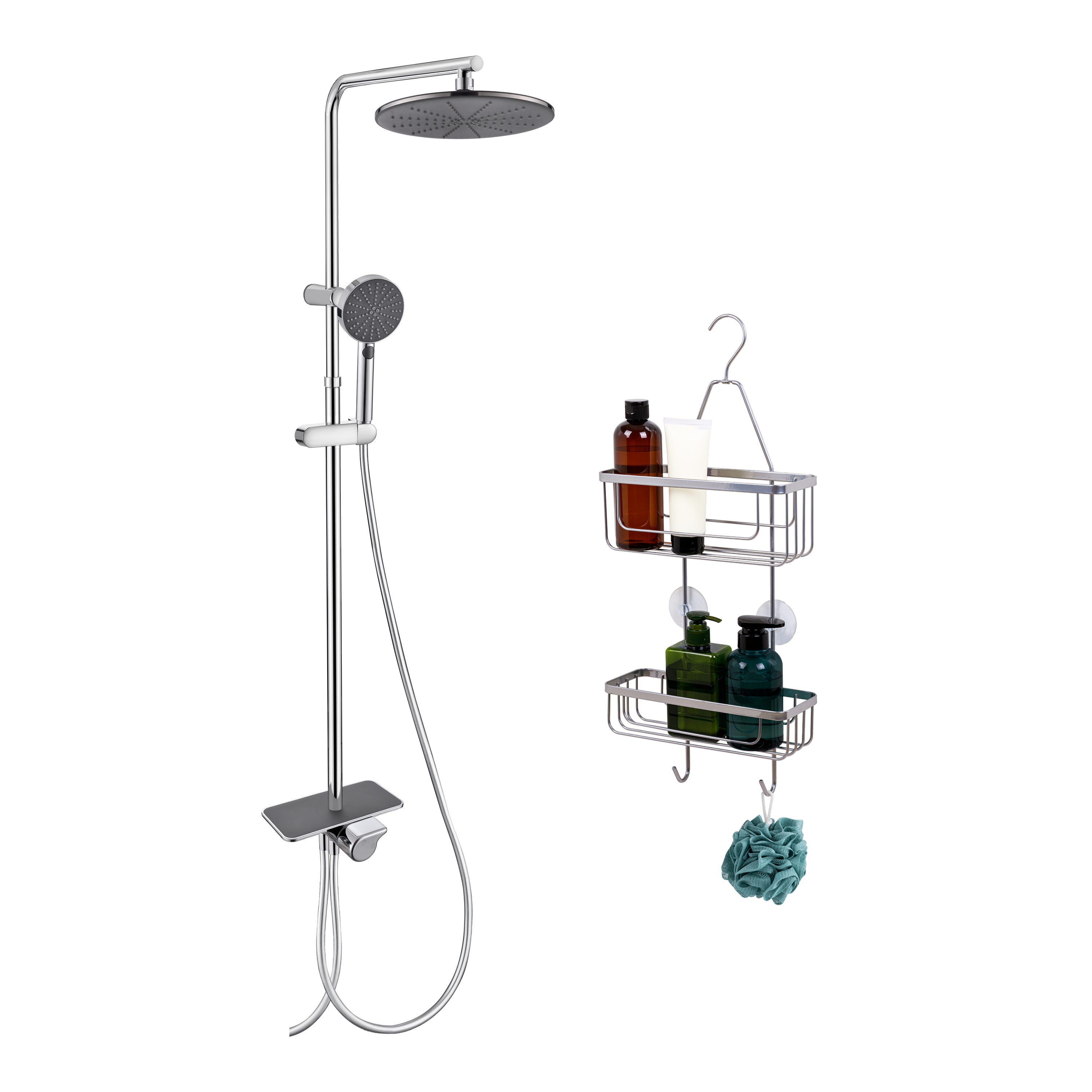 Colonne de douche sans robinet et étagère, EASY, SENSEA