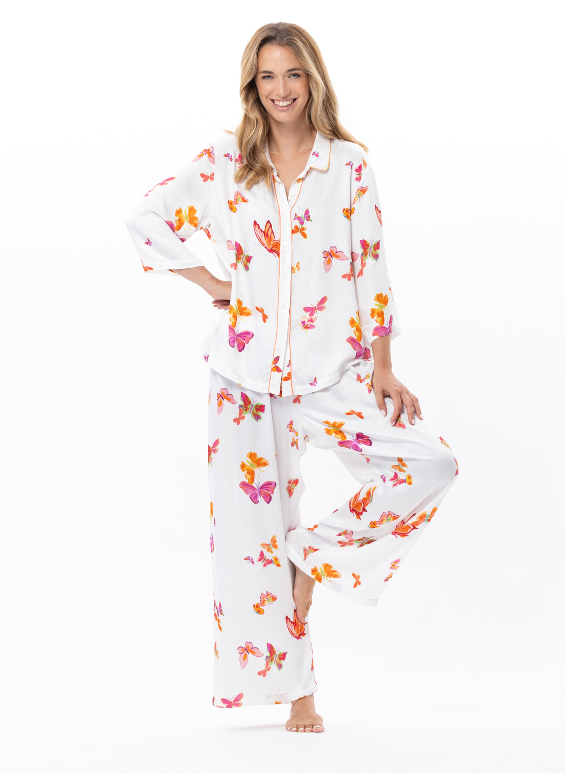 Pyjama boutonné en viscose ROBINSON 206, LE CHAT