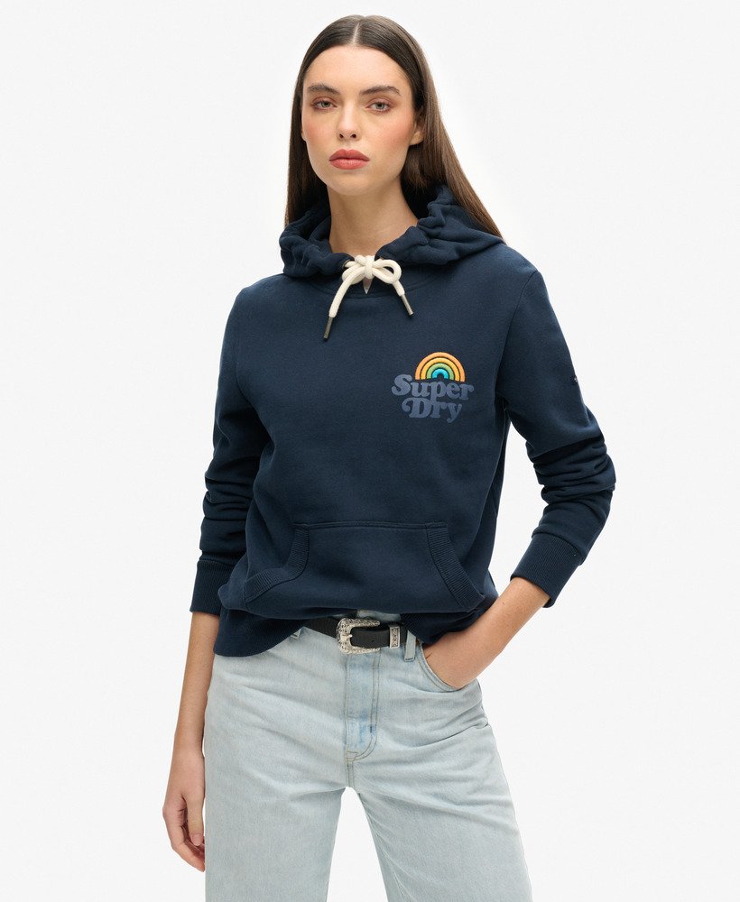 Sweat à capuche Vintage Rainbow, SUPERDRY