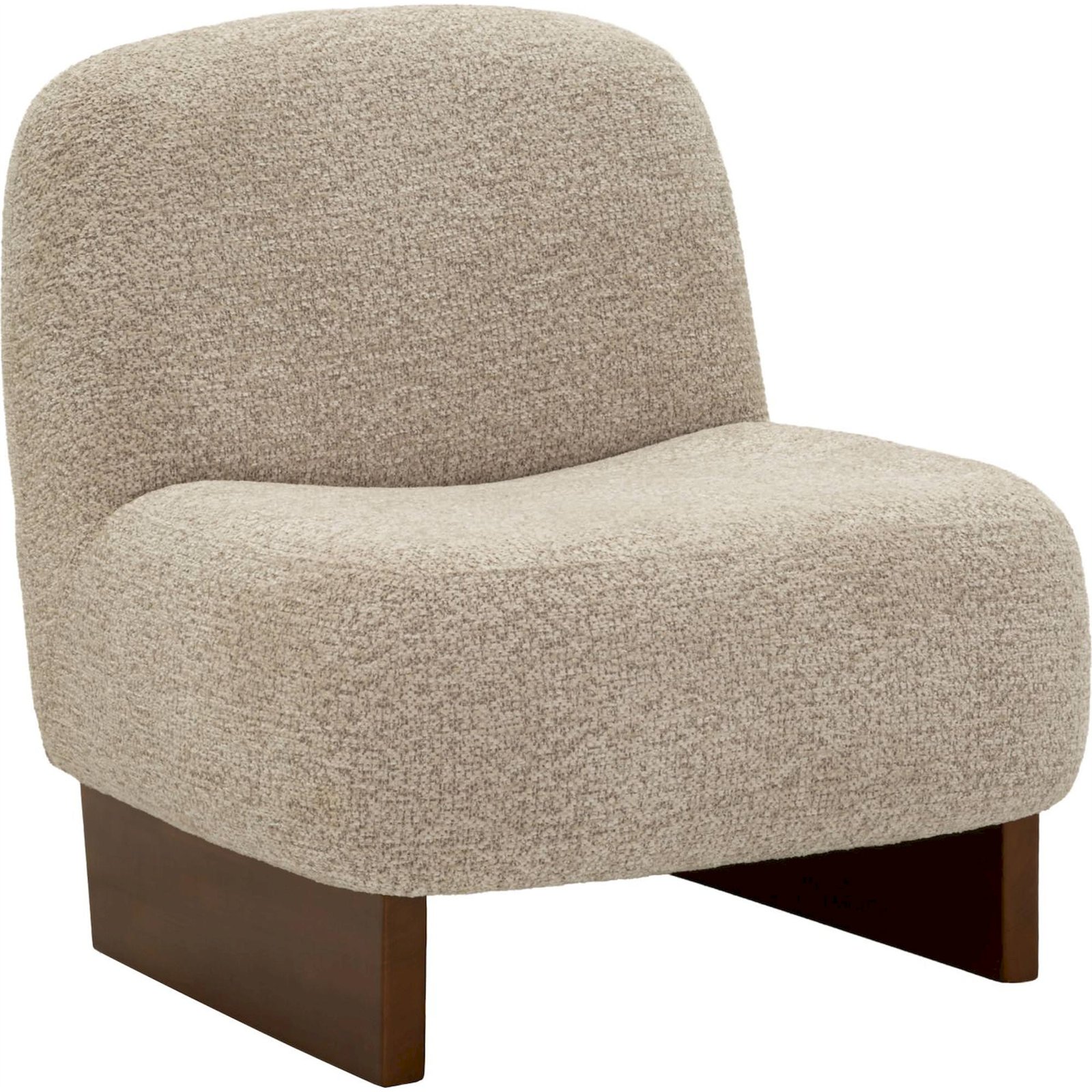 Fauteuil japandi tissu bouclé assise enveloppante, RECOLLECTION