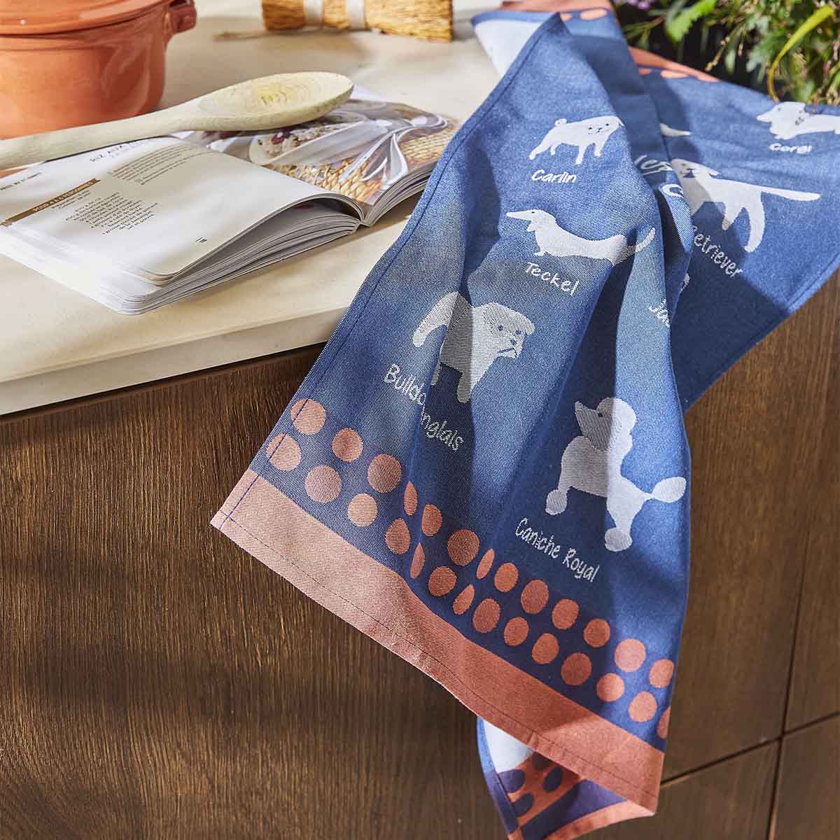 Torchon Les Races De Chats Coucke - Coton 50x75cm, Lavable 60°C