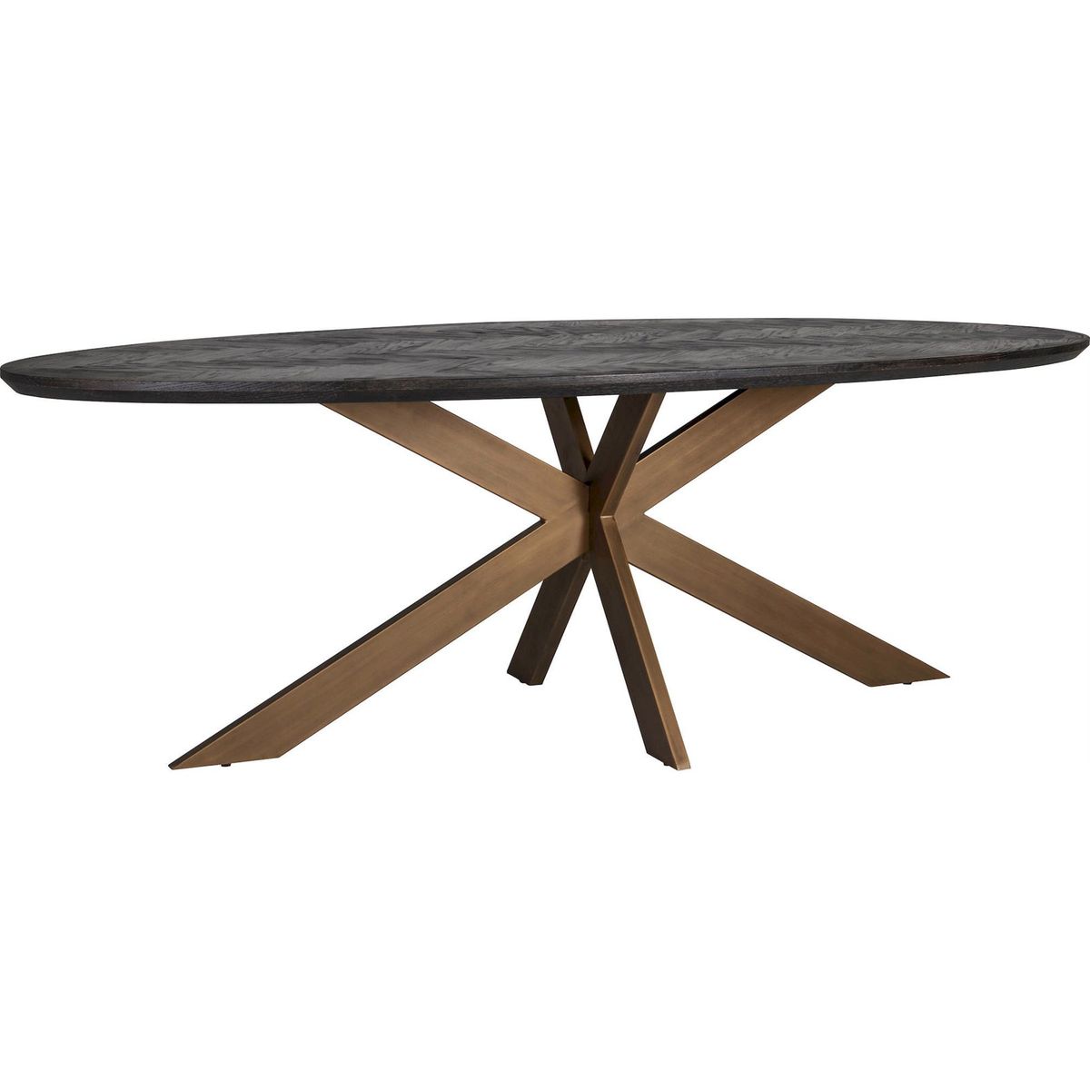 Table basse design en verre et métal doré rectangulaire DOLLY