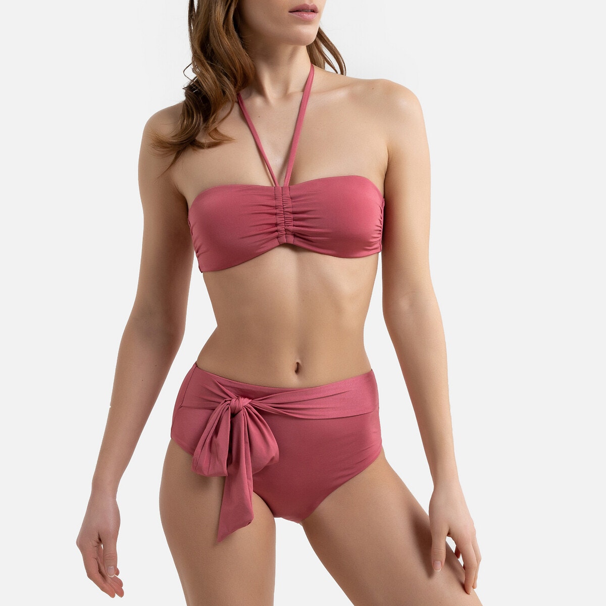 Maillot de bain bandeau plissé shop