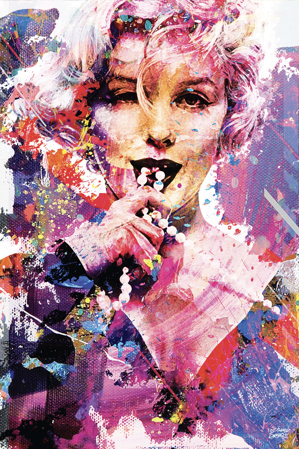 Tableau Affiche illustration graffiti marilyn, HEXOA