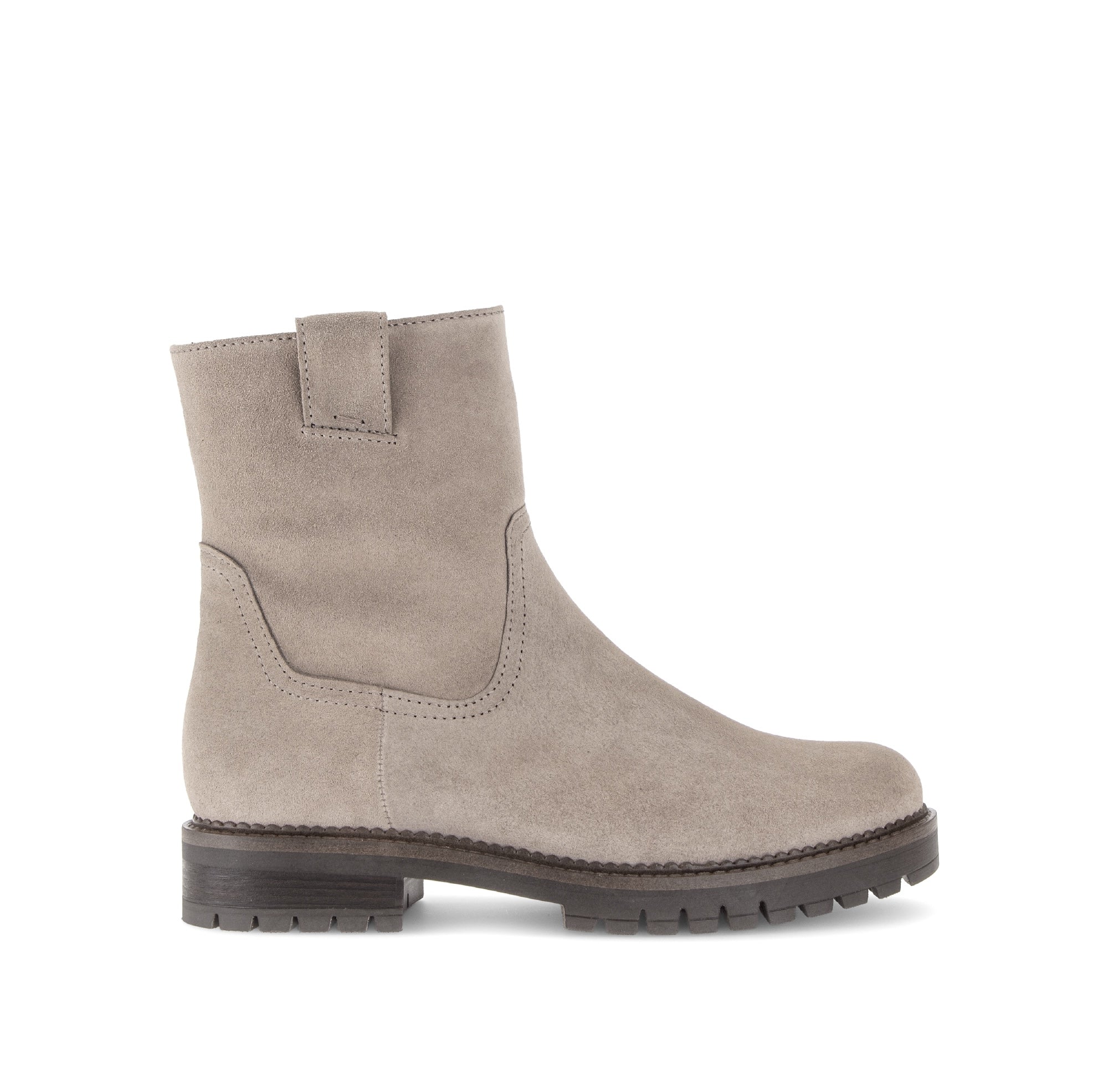 Bottines en cuir velours à talon décroché, GABOR