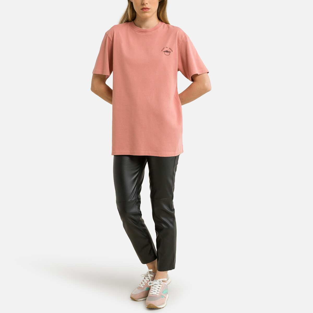Bainville Organic Cotton T-Shirt with Back Print and Short Sleeves