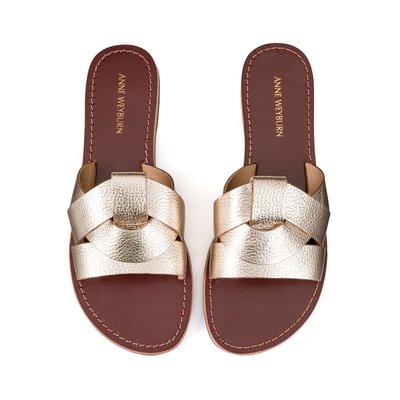 Metallic Leather Mules LA REDOUTE COLLECTIONS