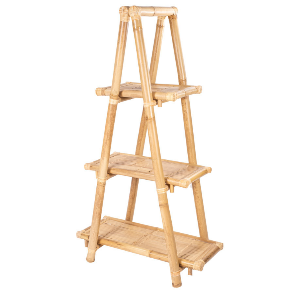 Grande étagère pliable triangle en bambou NANO, HYDILE