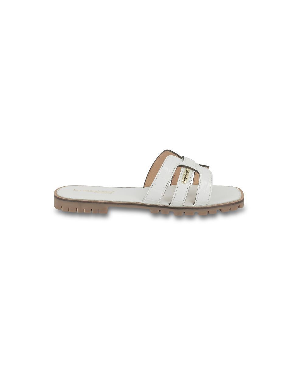 Mules en cuir Hexia, bout carré