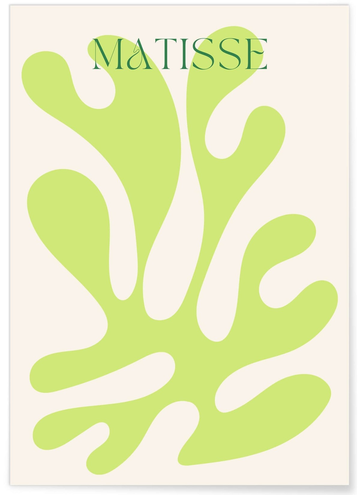 Affiche Matisse 'Feuillage Vert Clair' – Abstraction Nature, L'AFFICHERIE