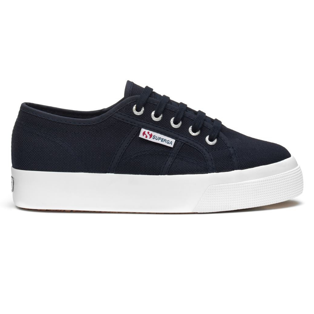 Baskets Compensées En Toile 2730 , Cotu, SUPERGA