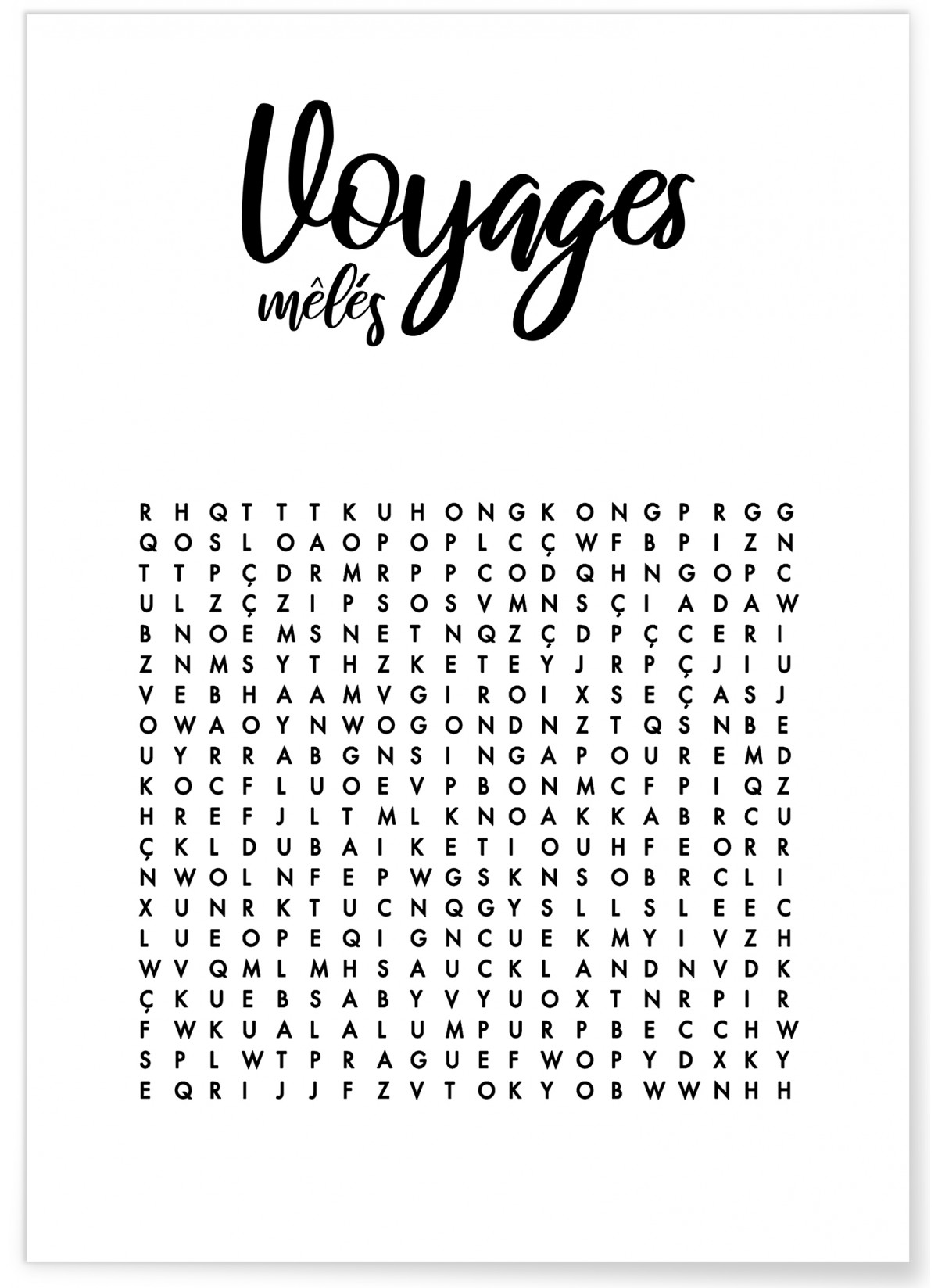 Affiche Voyages Mêlés, L'AFFICHERIE