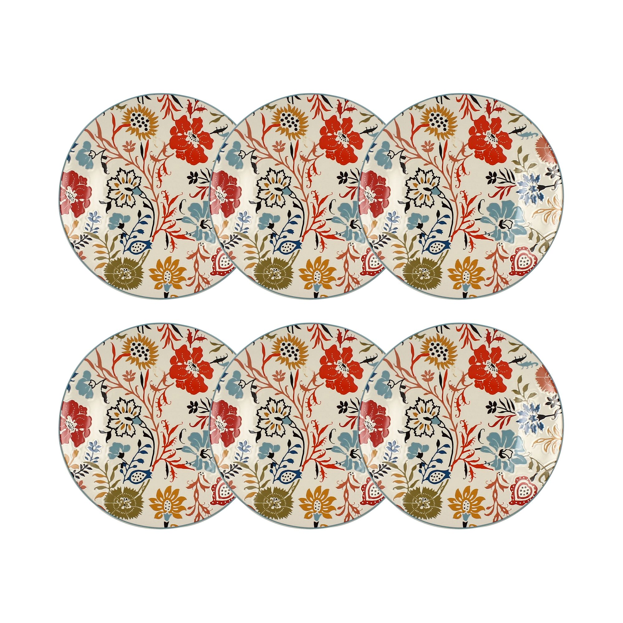6 Sets De Table Lavables Artoid Mode - Motif Floral Printanier, 30x45cm, Polyester