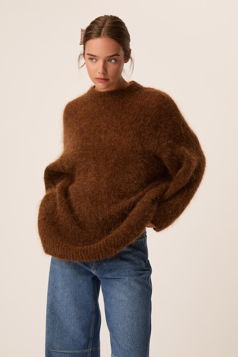 Pull col rond en mohair mélangé, ALENA, DES PETITS HAUTS