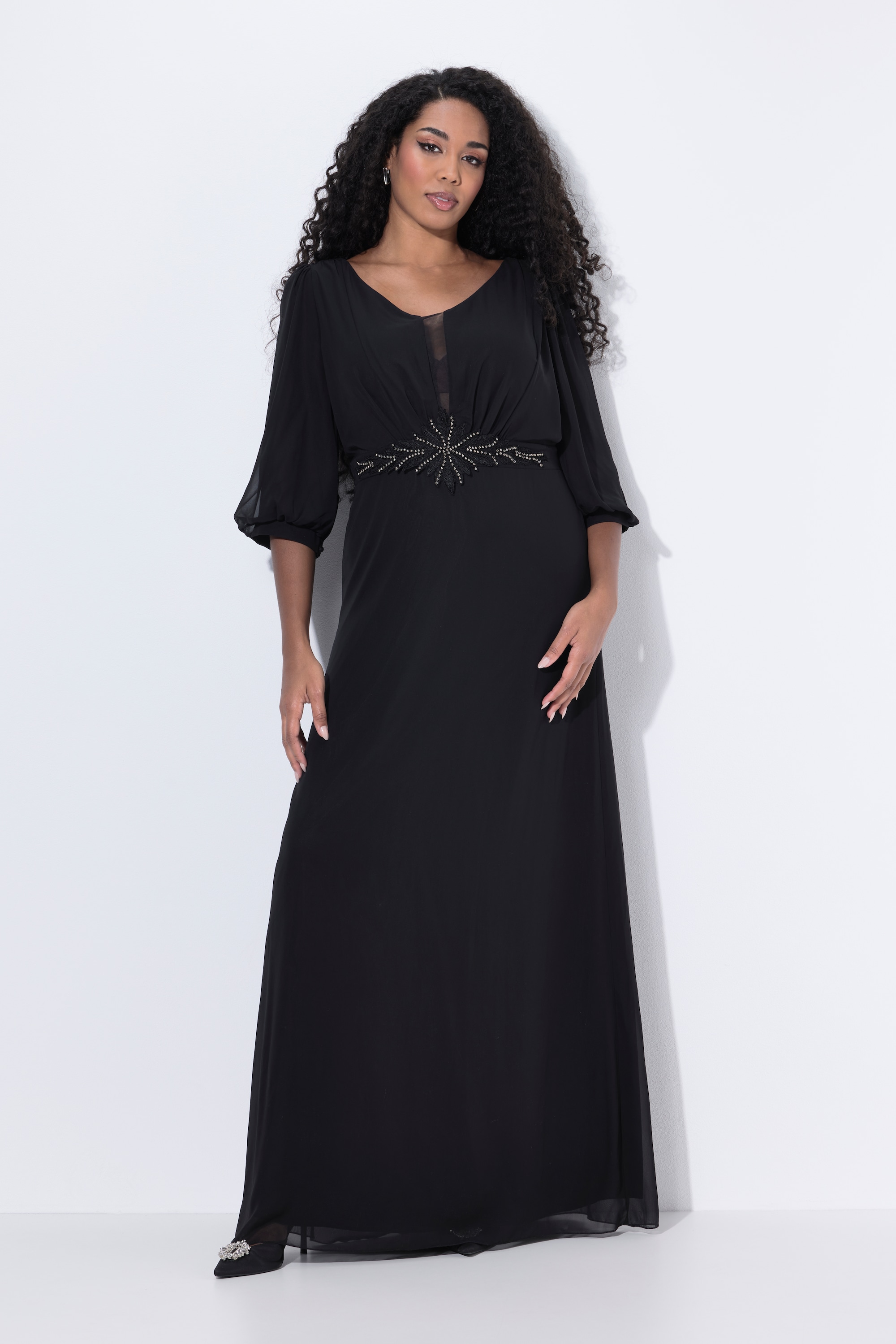 Robe maxi en mousseline, ULLA POPKEN