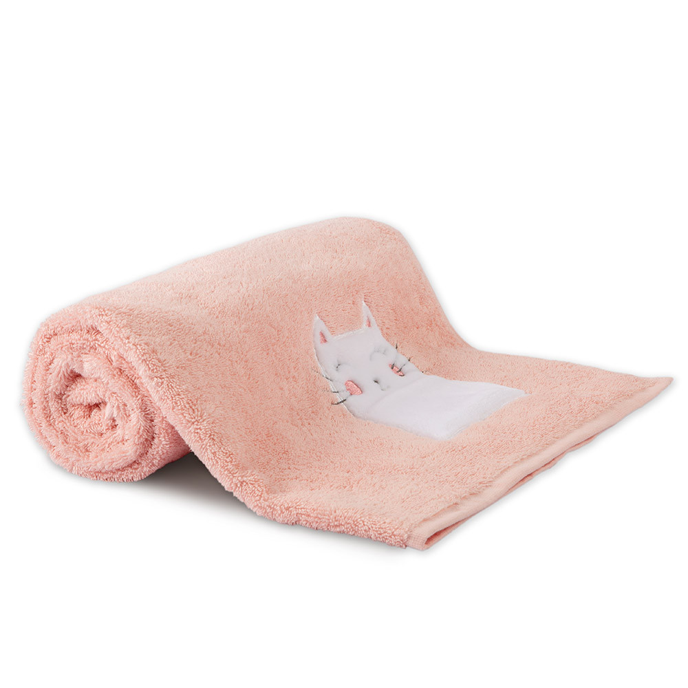Drap de douche pur coton PETIT CHAT, GARNIER THIEBAUT