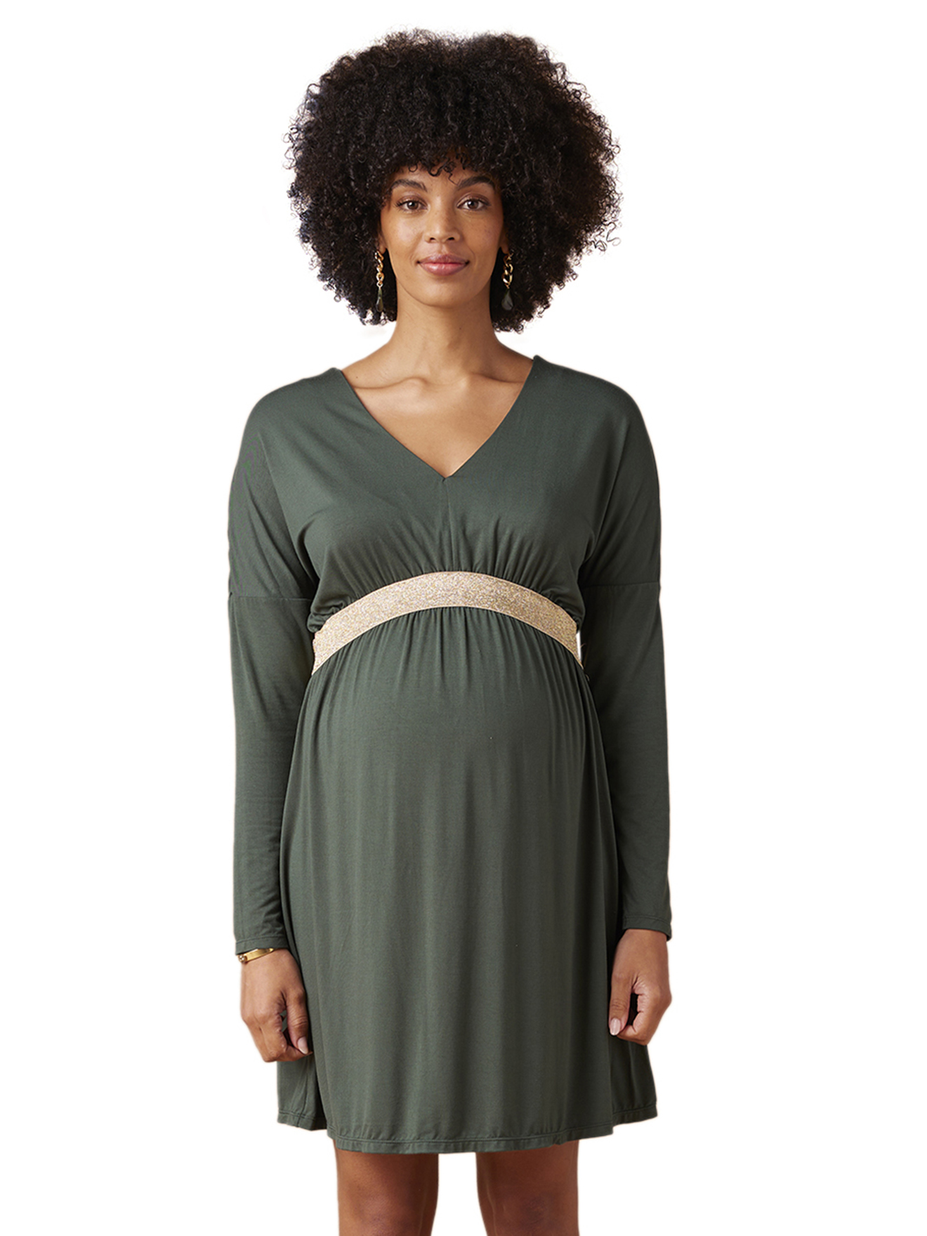 Robe grossesse et allaitement FELICINEOR manches longues, ENVIE DE FRAISE