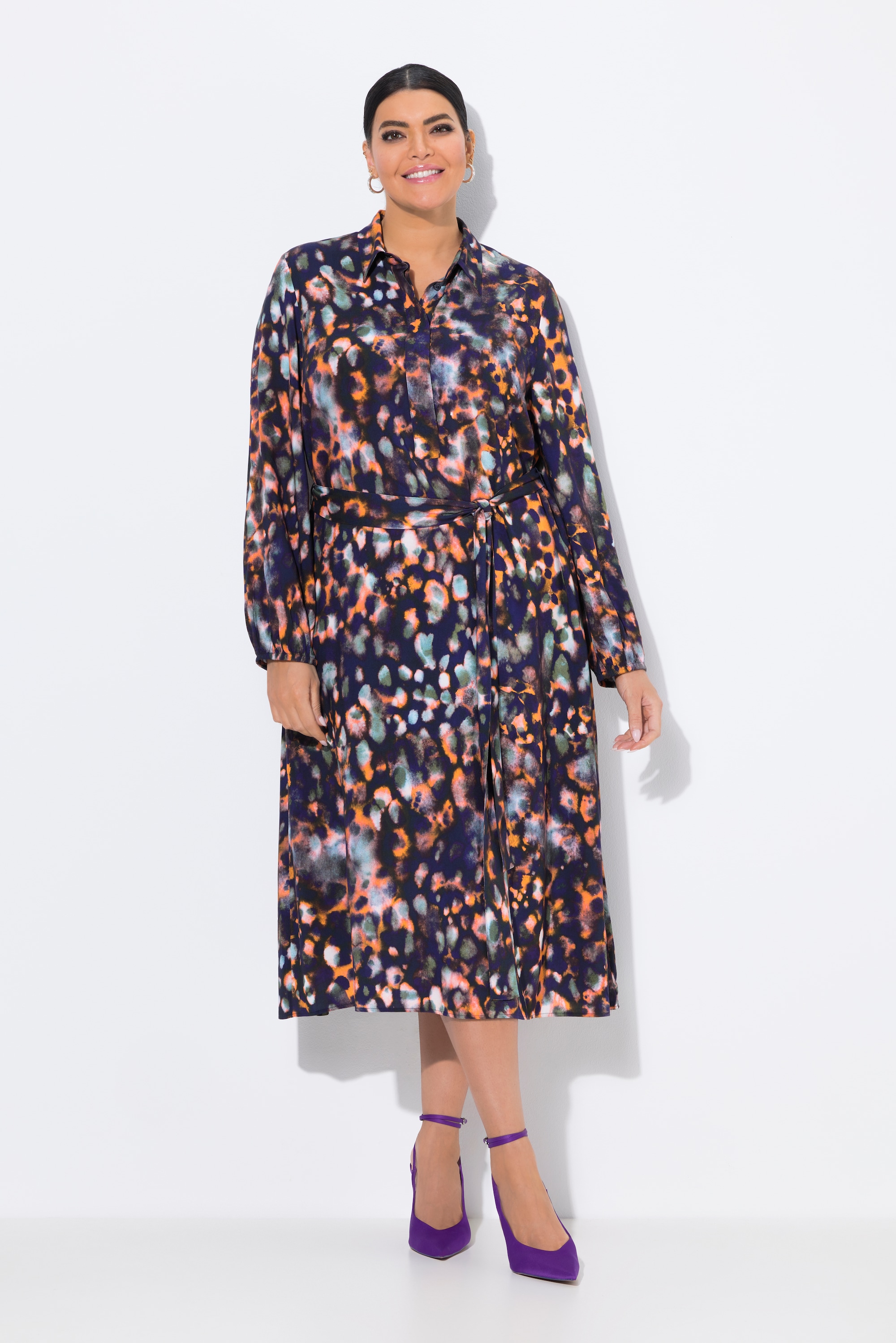 Robe chemisier longueur midi, poches, ULLA POPKEN