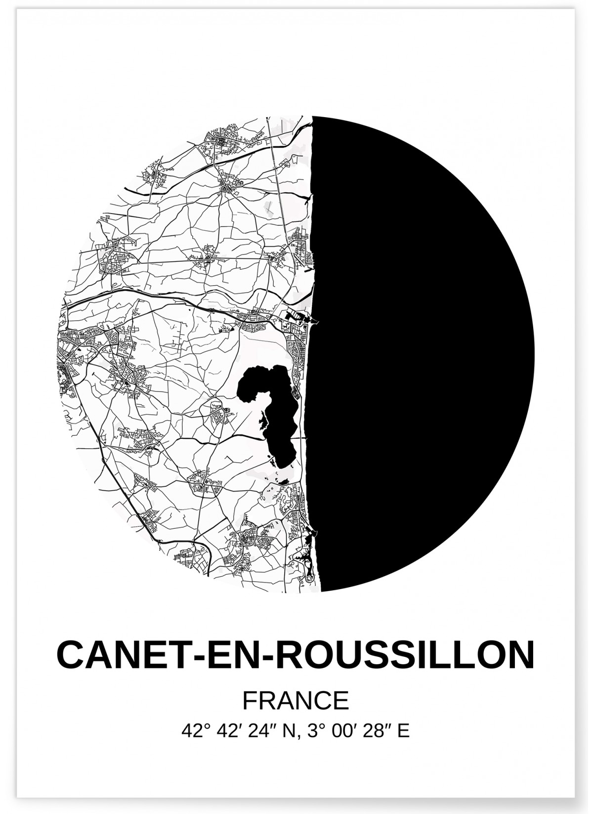 Affiche Carte Canet-en-Roussillon, L'AFFICHERIE