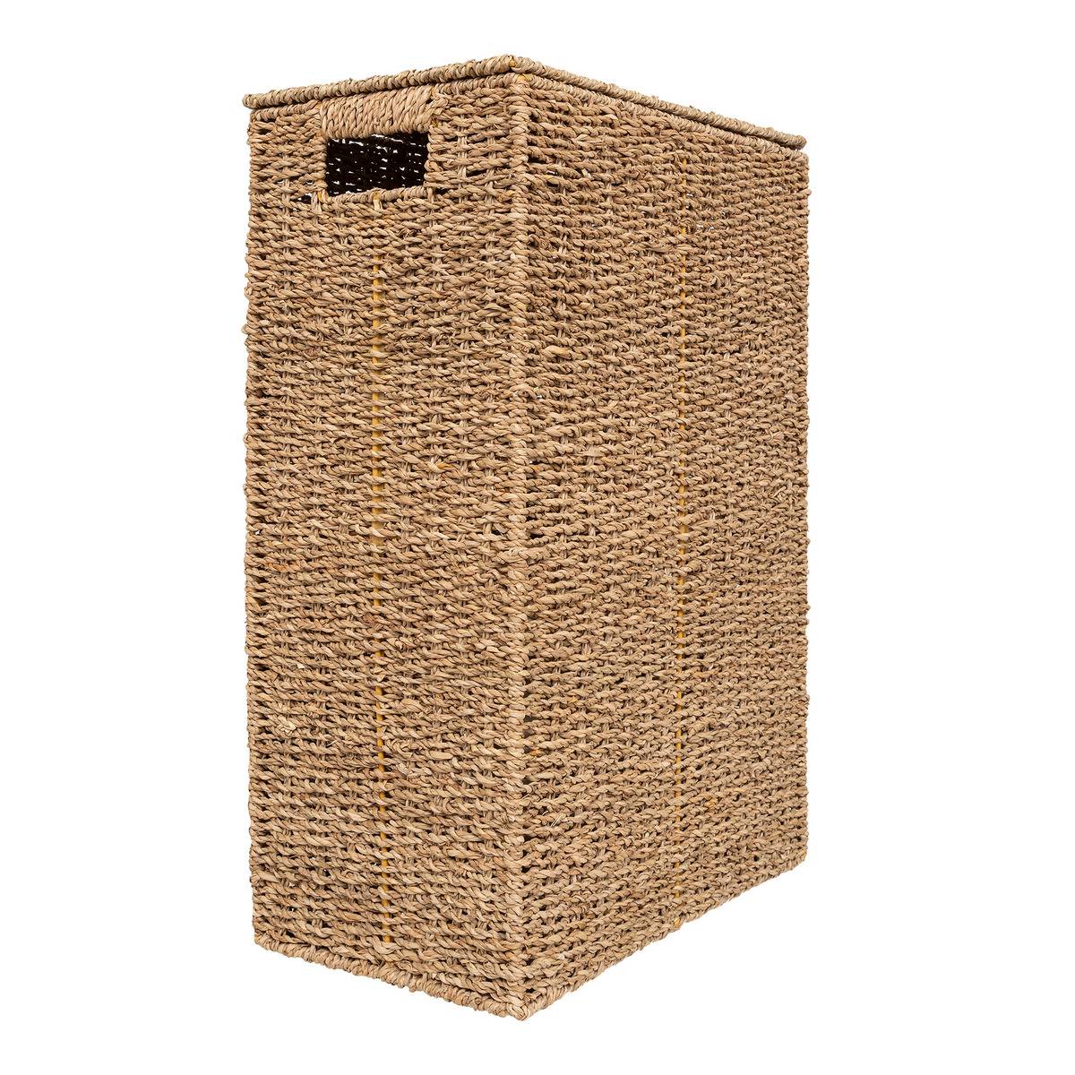 Panier En Osier Avec Anses - 53x20x32.5cm - Rangement Déco - Style Naturel