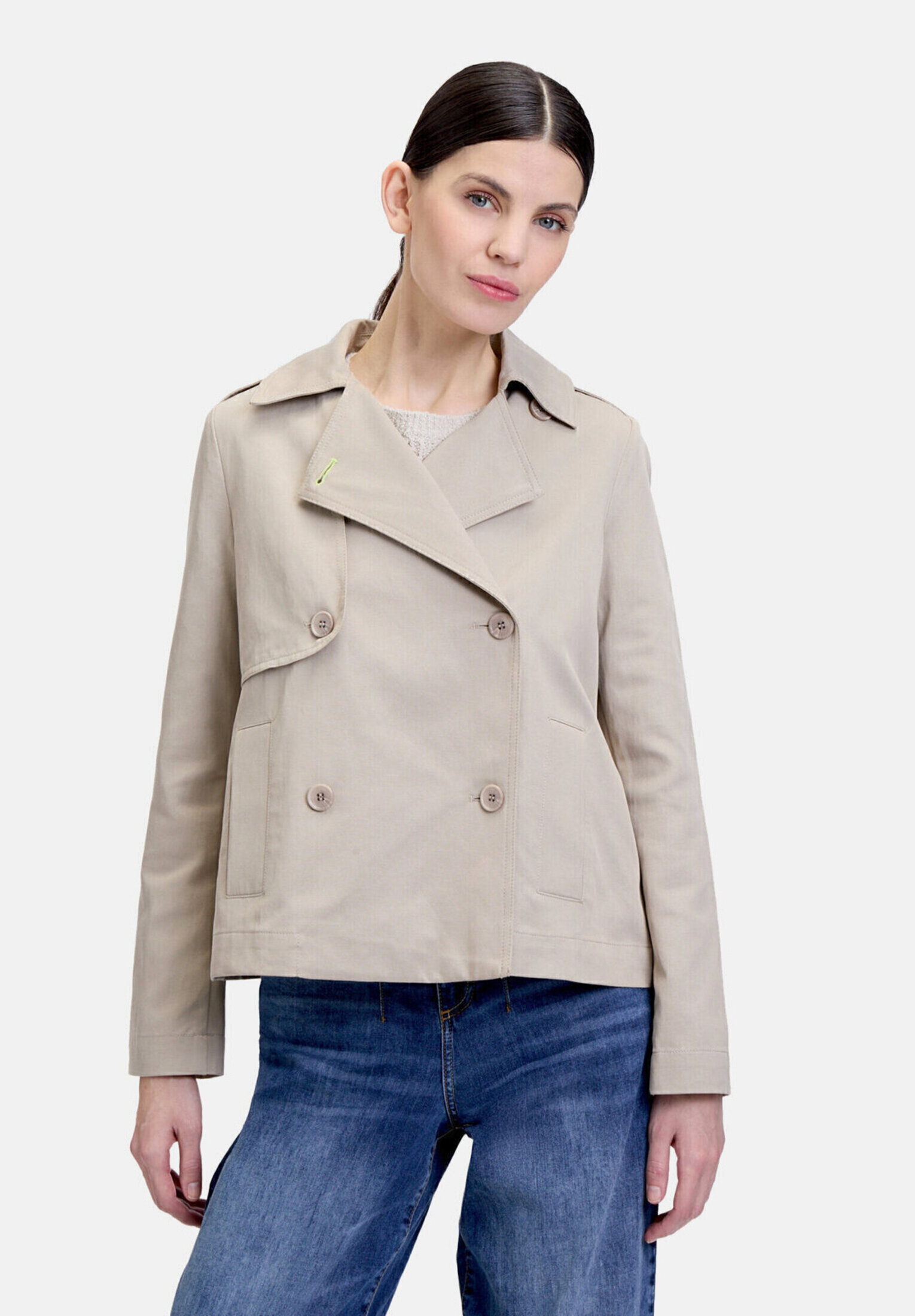 Trench-coat court à poches, CARTOON
