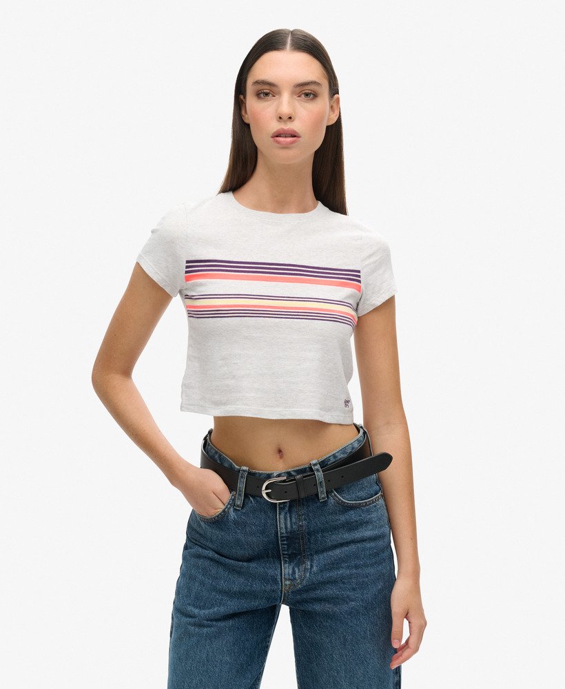 T-shirt court rayé Vintage, SUPERDRY