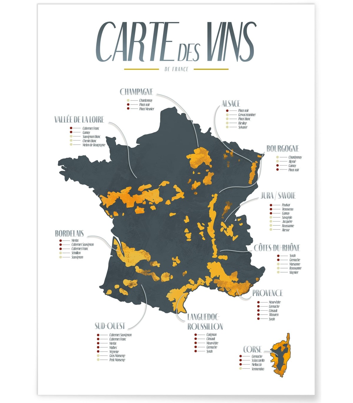 Affiche 'Carte des Vins', L'AFFICHERIE