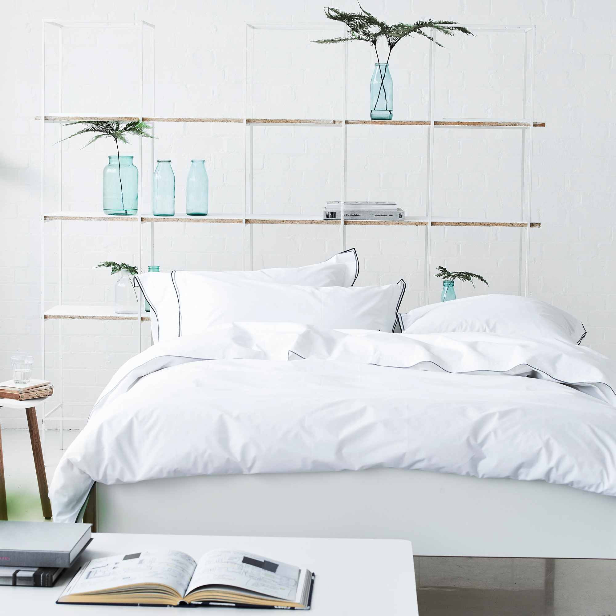 Housse de couette unie en percale de coton, ASTOR, DESIGNERS GUILD