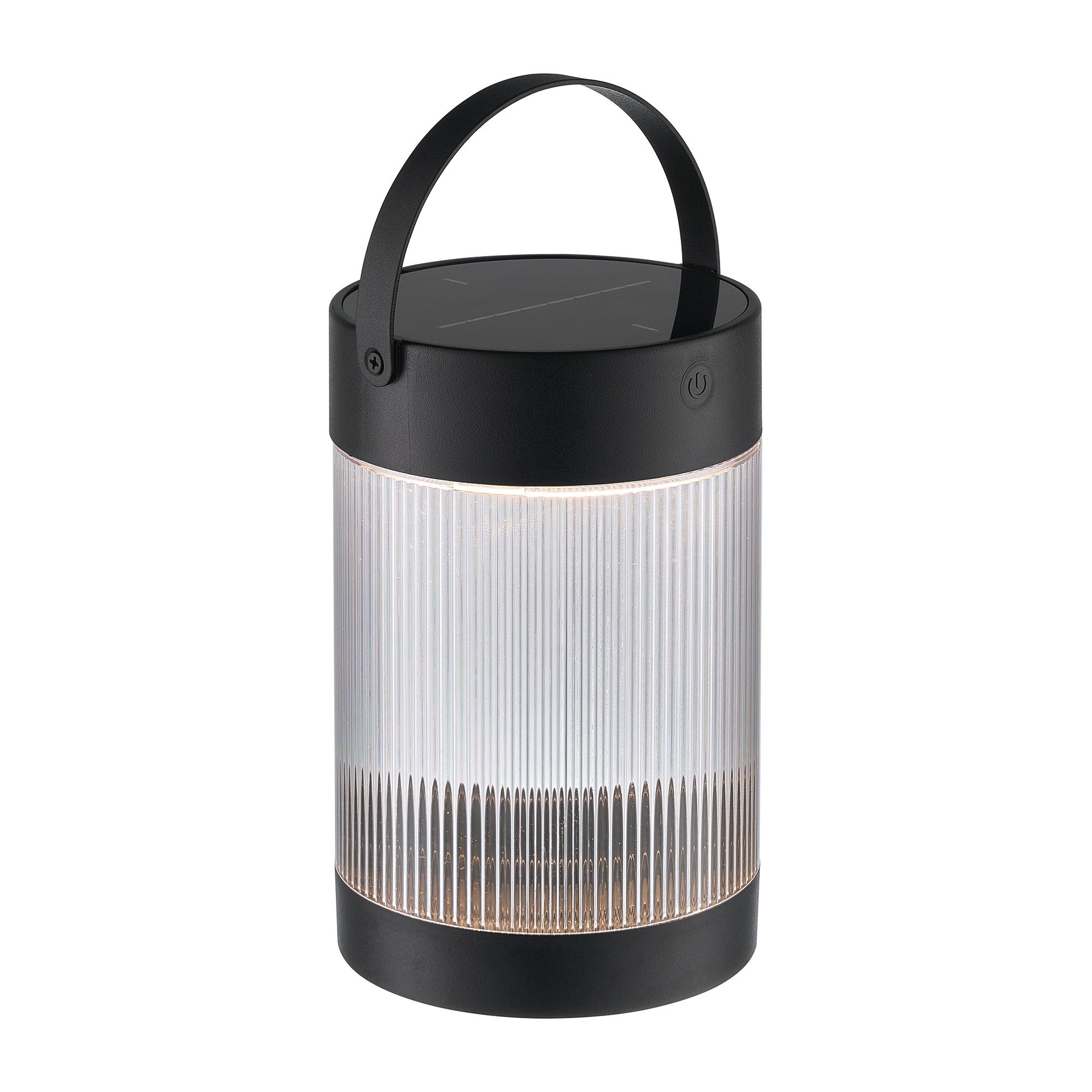 Lampe solaire Cylindrique, au design épuré noir d'exterieur en plastique, COUPAR Solar, NORDLUX